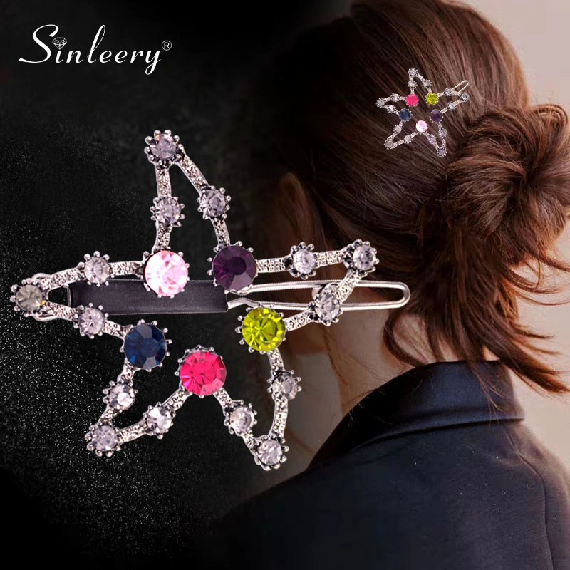 Заколки для волос SINLEERY с бантом и звездами свадебные аксессуары полностью