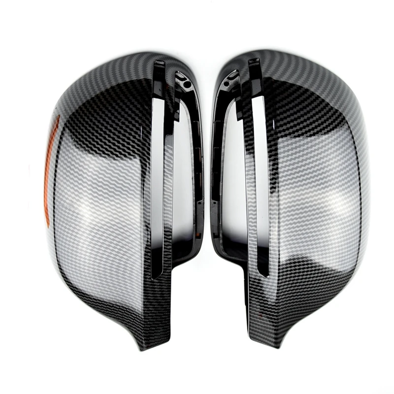 

Carbon Fiber Rear View Mirror Cover Side Mirror Protector for- A4 B8 A6 C6 A5 Q3 2008-2011 with Side Assist Hole