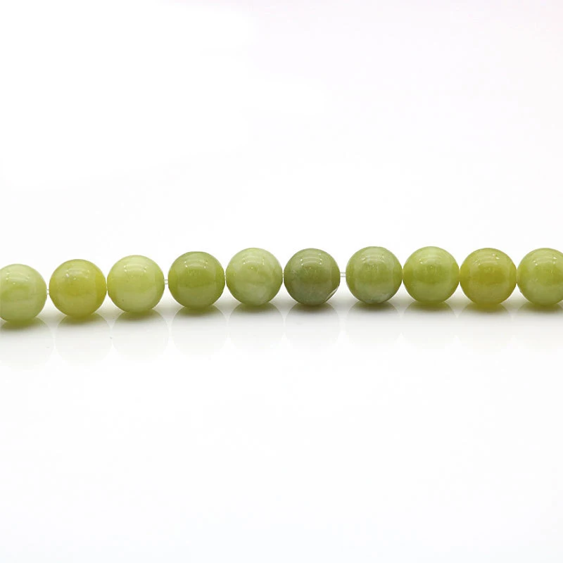 Лидер продаж круглые бусины из натурального камня горчичного цвета