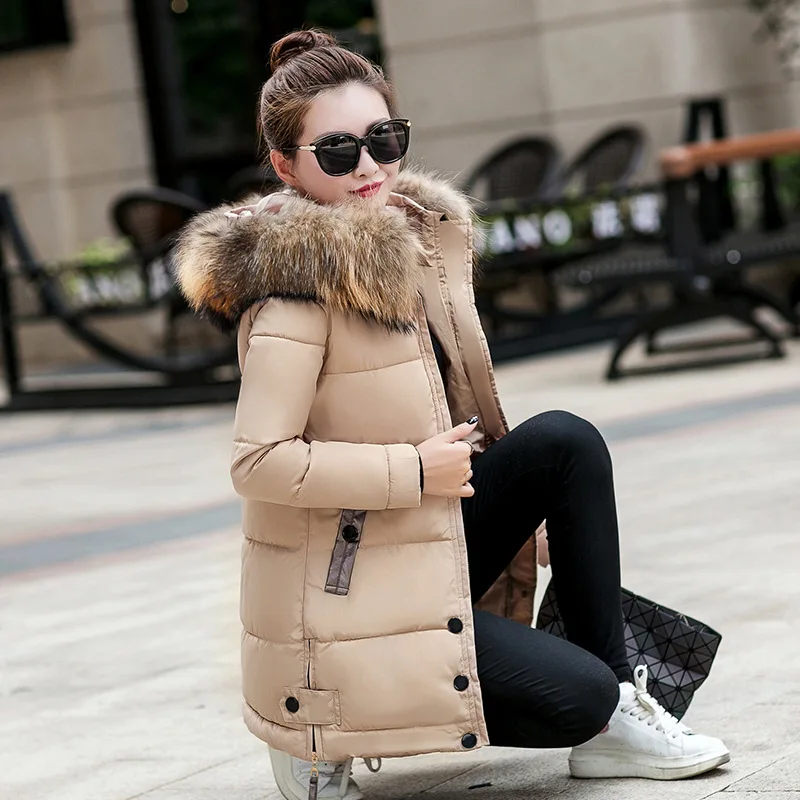 2020 Real Fur Winter Jackets Women Down Parka Natural Raccoon Collar Warm Female Outerwear Coat Parkas | Женская одежда