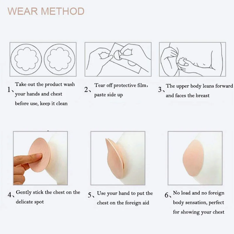 

Lace Silica Gel Breasts Stickers Invisible Nipple Cover Paste Prevent Dew Point Patch Invisible Nipple Patch