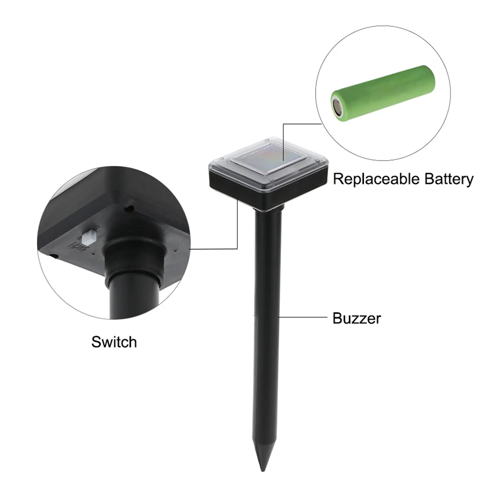 Солнечная приведенная в действие звуковой волны Sonic зубная щётка Отпугиватель