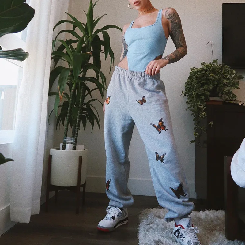 

SAWFUW Women's Relaxed Fit Jogger Butterfly Sweatpant