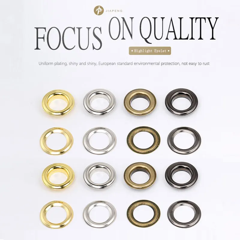 Металлические черные никелевые Люверсы с втулкой 4 мм 13 для кожевенного ремесла