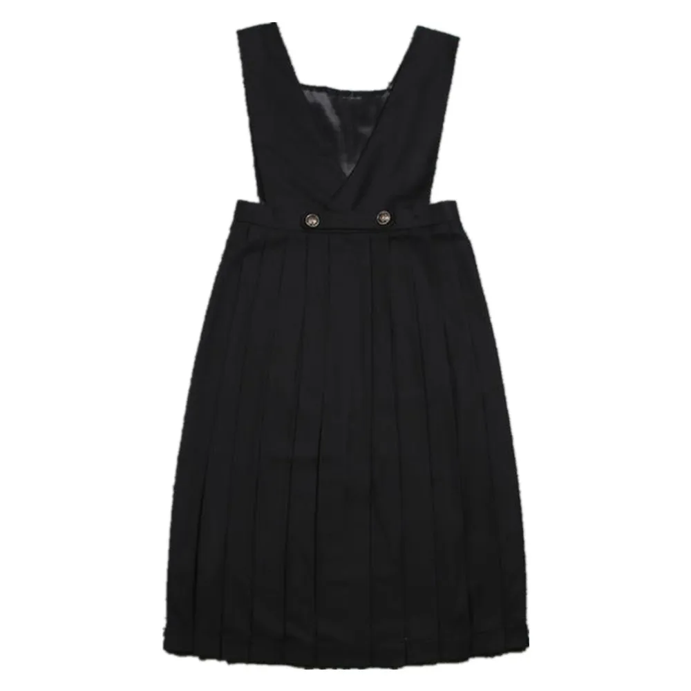 

Юбка женская трапециевидная на подтяжках, длинная Плиссированная юбка с завышенной талией, Повседневная Милая Школьная, с двумя плечами, на...