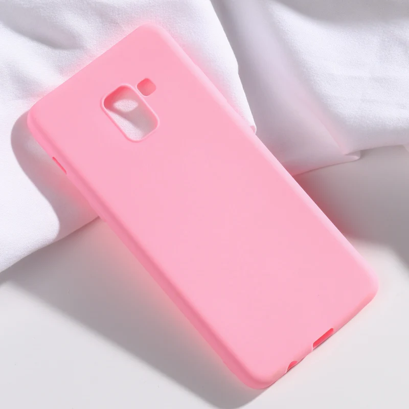Fashion Phone Case For Samsung Galaxy A8 Plus 2018 Cover Soft Silicone Candy TPU Cases A730 Back Coque |