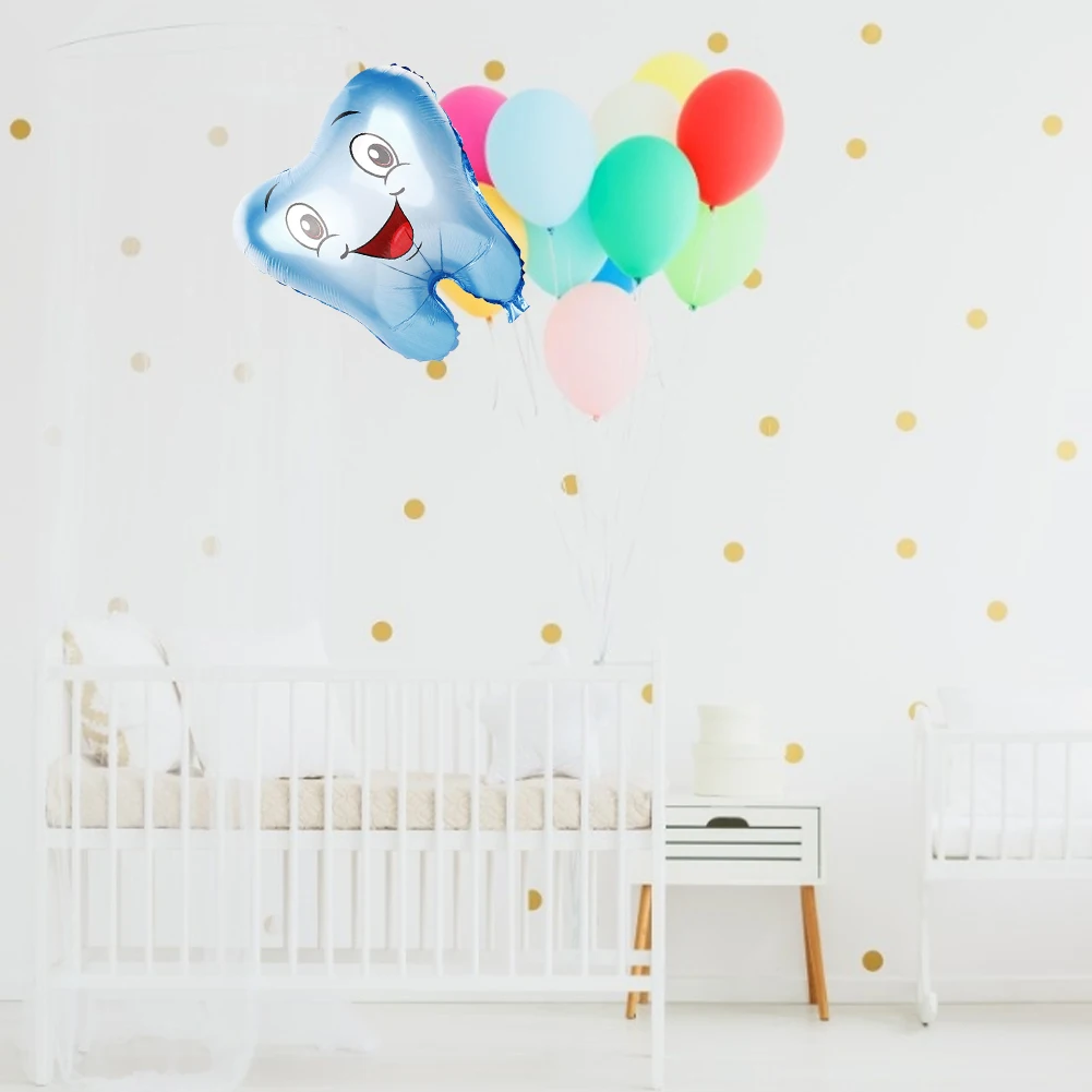 

Cartoon Tooth Pattern Baloon Aluminum Foil Balloons Ornament Anniversary Festival Party Supplies Decorations Home Party