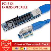 pcie riser card adapter pcie x1 to pci e x4 extension cable sata usb 3 0 extender raiser card add on card pci express droship
