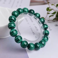 natural green malachite chrysocolla woman men bracelet stretch crystal malachite round beads bracelet 14mm 12mm 10mm aaaaa