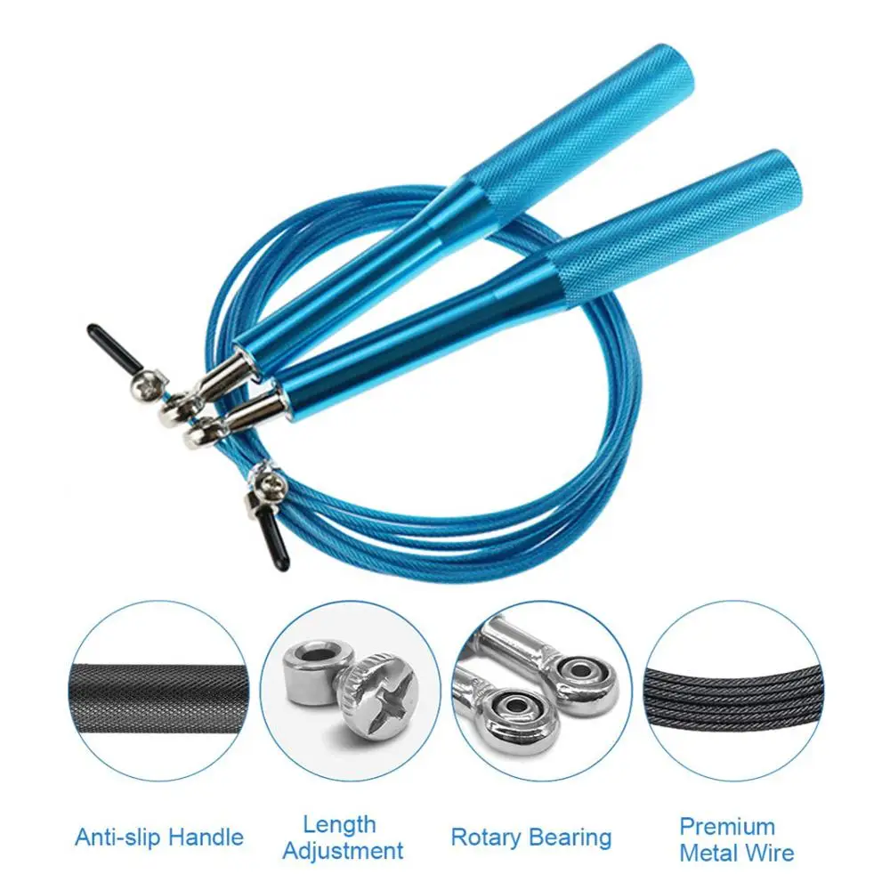 Скоростной Скакалка для фитнеса Регулируемая Веревка тренировок бокса MMA