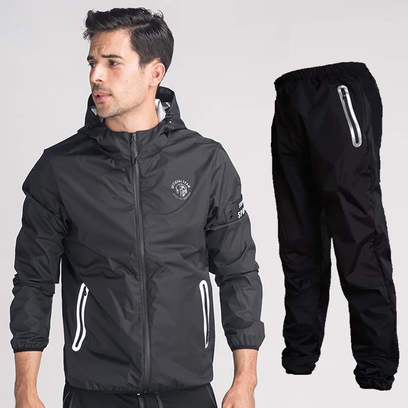 

Plus Size 8XL Men Sweat Suit Long-sleeved Fitness Exercise Muscle Two-piece Sweating Running Basketball Sportswear Jogging Suits