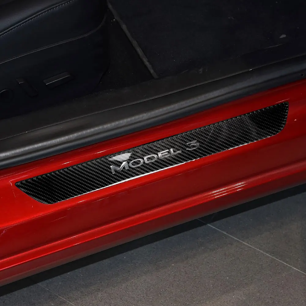 4 шт. защитные накладки на пороги автомобиля Tesla Model 3 2018-2020 | Автомобили и мотоциклы