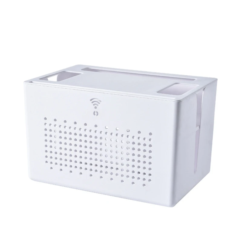 

Double-layer Wireless Wifi Router Storage Box Desktop Socket Wire Organizer Box TV Set Top Rack Power Strip Hidden