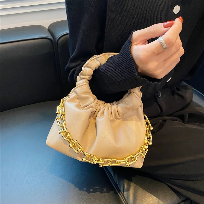 

Bag Women's Bag 2021 New Wrinkled Portable Small Square Bag Ins Korean Version Fashion Simple Chain Single Shoulder Oblique Span