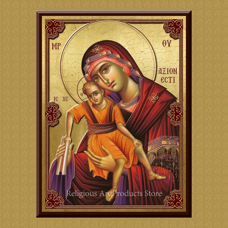 Деревянные резная картина статуи Иисуса нашей леди статуэтки и скульптуры