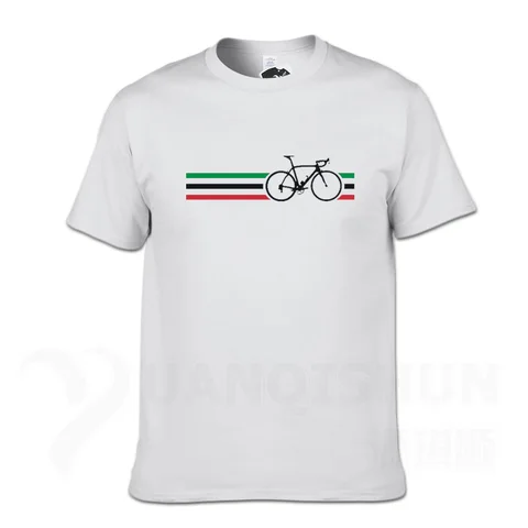 Эксклюзивная футболка в полоску с велосипедом, итальянская национальная дорожная гонка V2, футболка, 16 цветов, модная футболка с коротким рукавом, мужская повседневная футболка