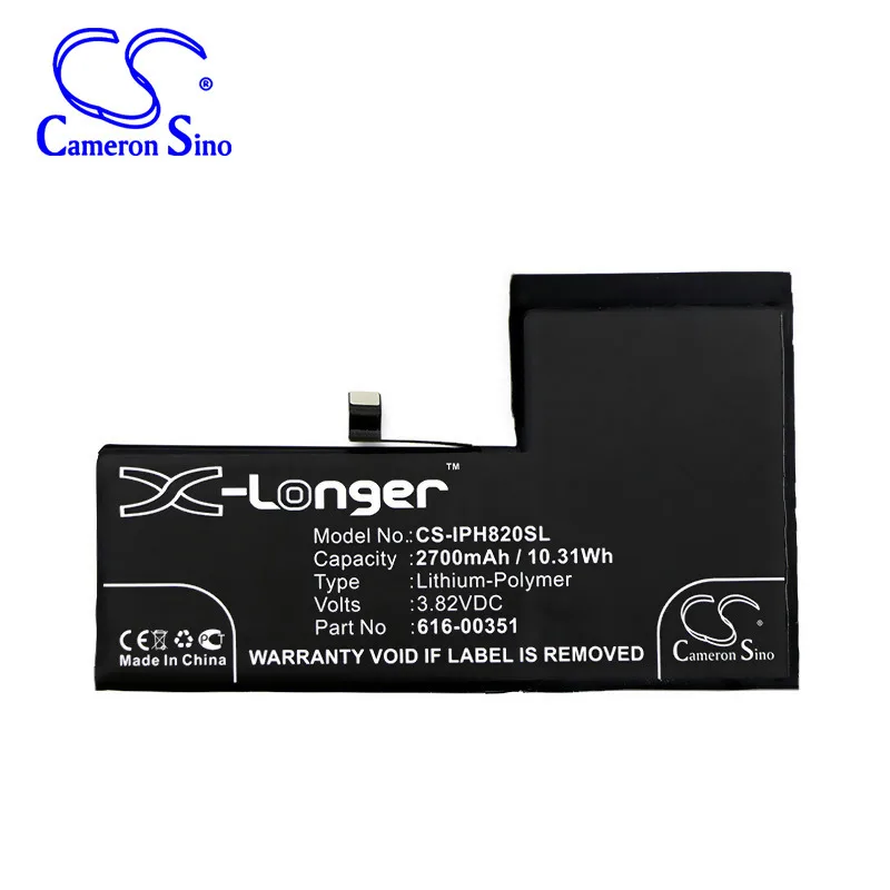 

CameronSino for iPhone X MQA52LL/A MQA62LL/A MQA82LL/A MQA92LL/A 616-00351 battery