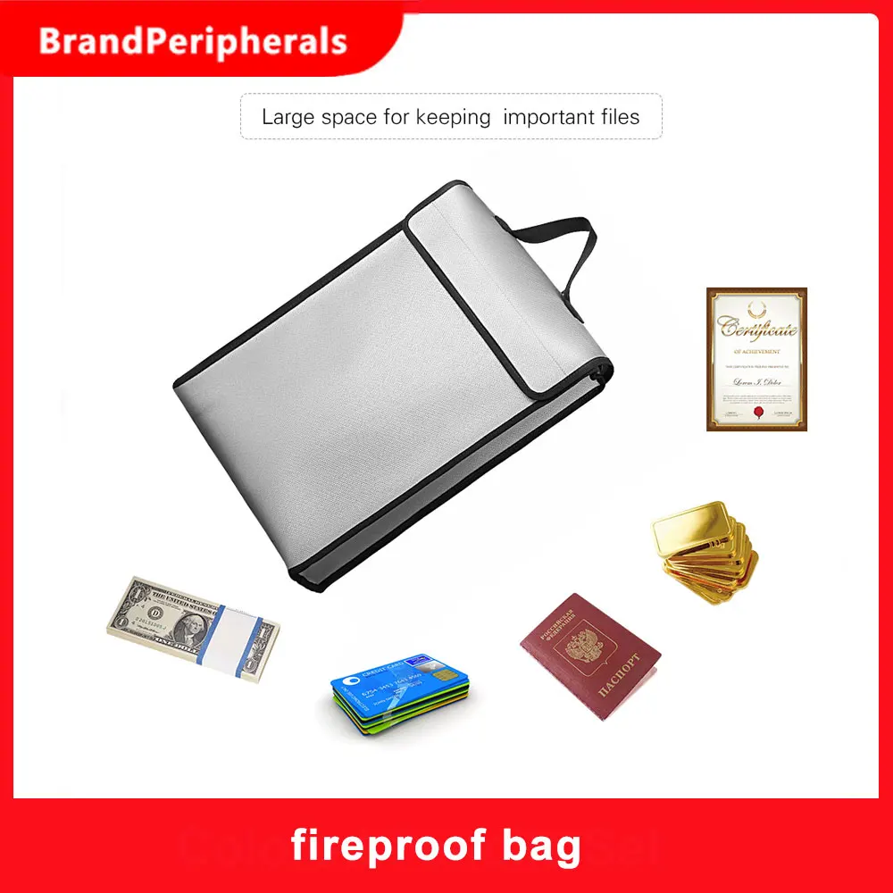 Огнеупорные мешки для документов Водонепроницаемый Жидкий силиконовый материал