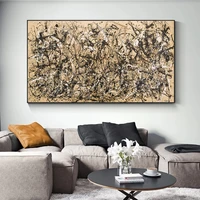 abstract art autumn rhythm by jackson pollock canvas painting posters and prints cuadros wall art for living room home decor