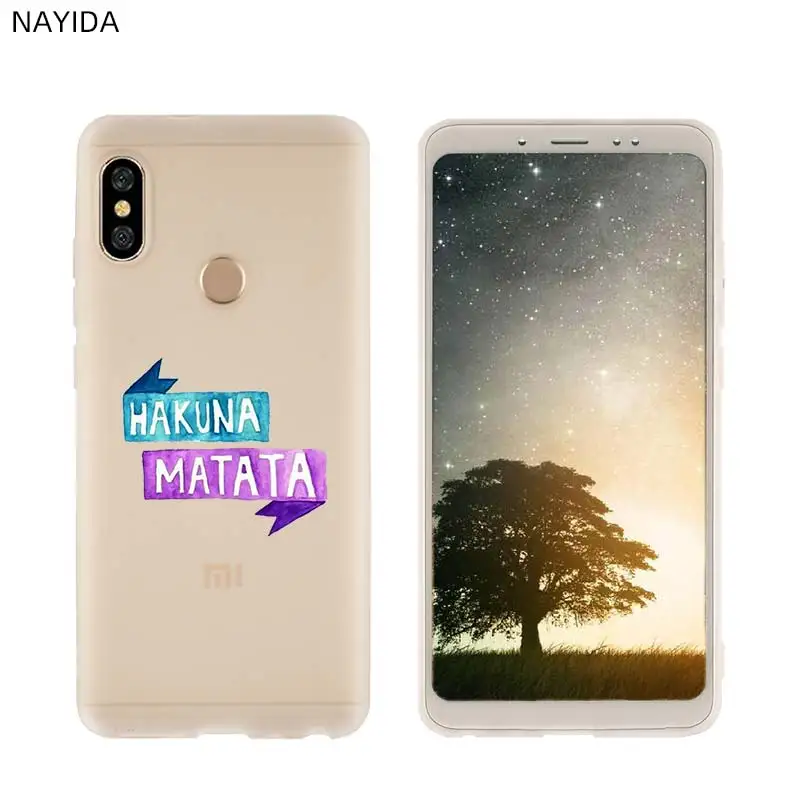 Мягкий чехол для телефона Xiao mi 9 8 mi A1 A2 A3 lite F1 6 5X se для Red mi Note 8 7 6 5 Hakuna Matata Lion King - Color: 3D printing 05