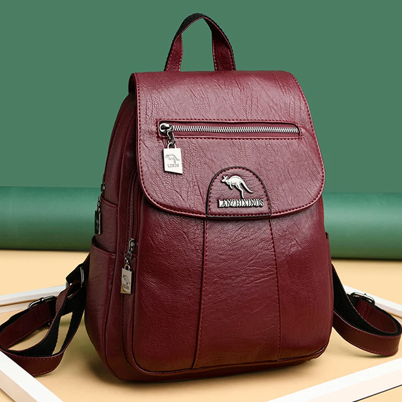 Новинка 2020 женский рюкзак высококачественный кожаный модная школьная сумка