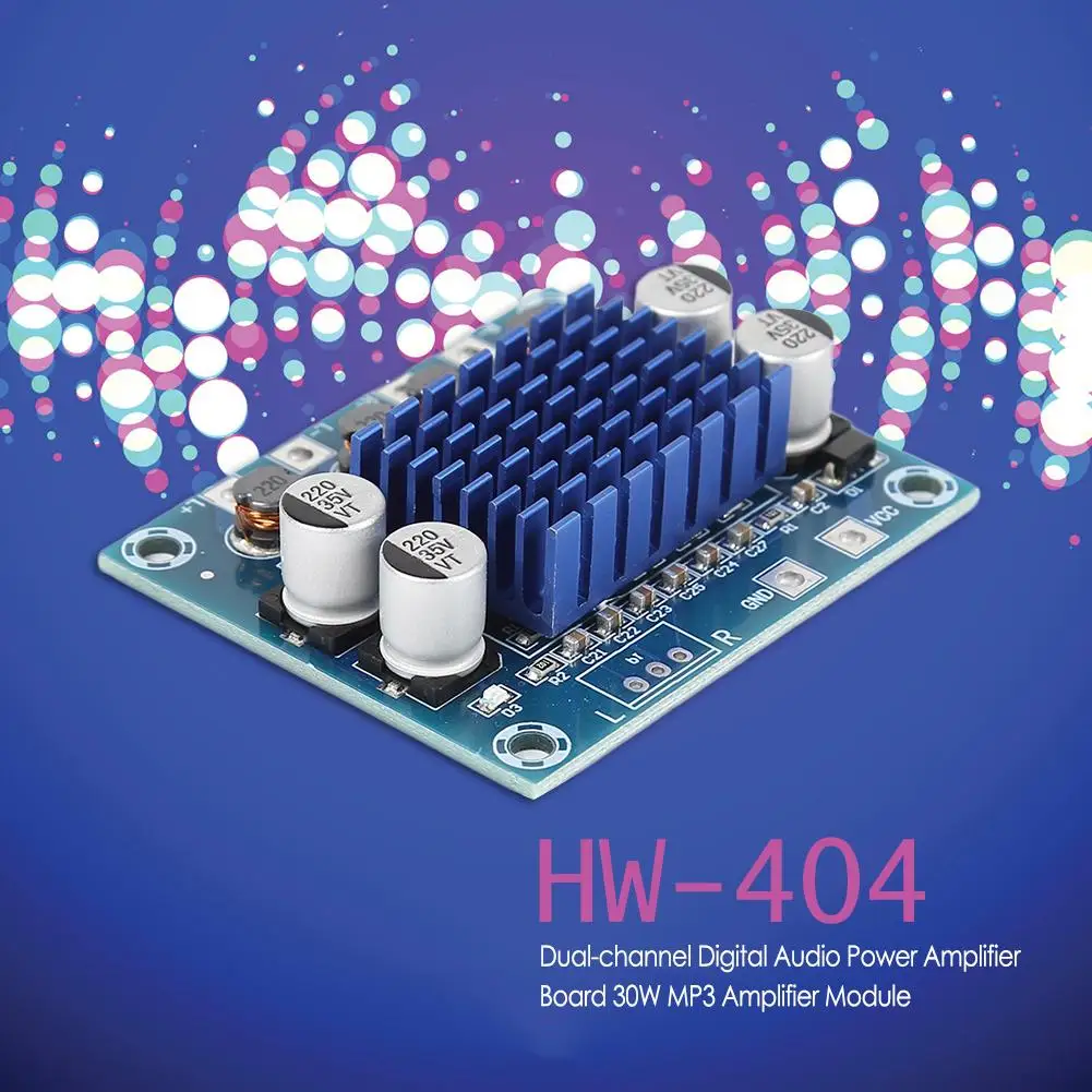 Двухканальный цифровой аудио усилитель мощности 30 Вт плата стерео класса D для MP3