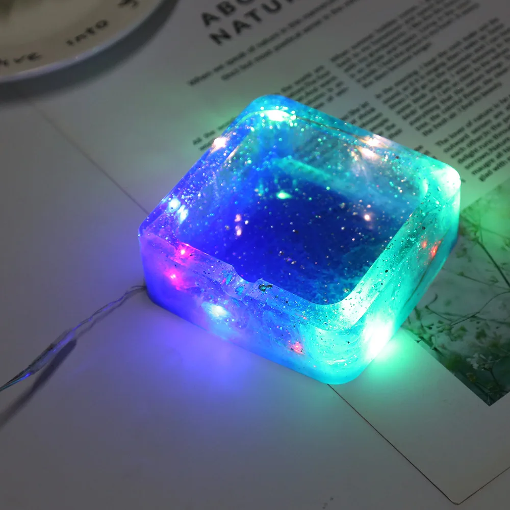 Светодиодная гирлянда ручной работы сделай сам из хрустальной эпоксидной смолы