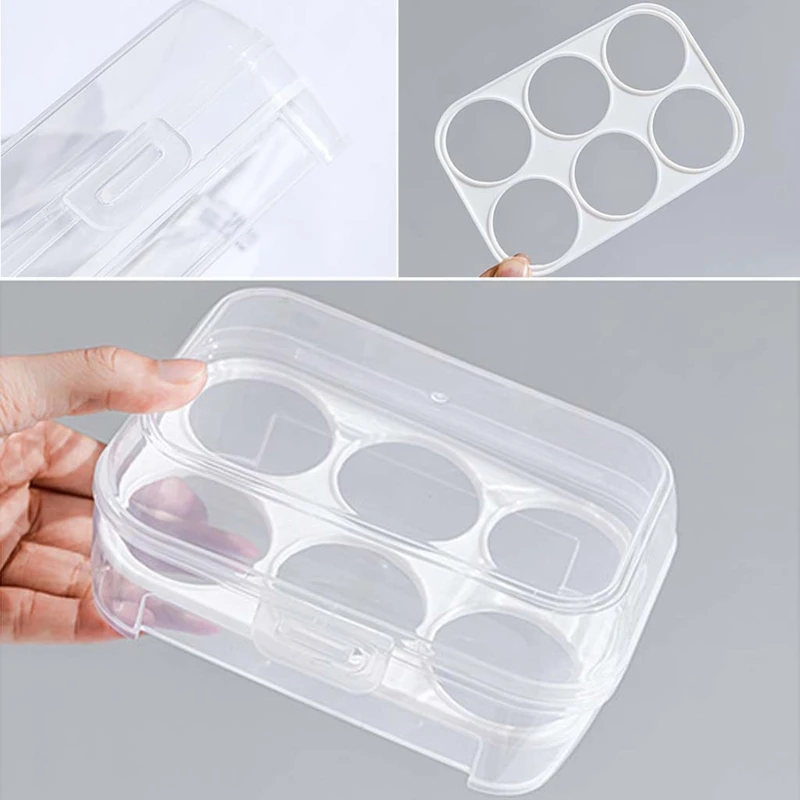

Beauty Powder Puff Storage Box Transparent 6 Grids Travel Portable Sponge Holder Container Makeup Egg Drying Case