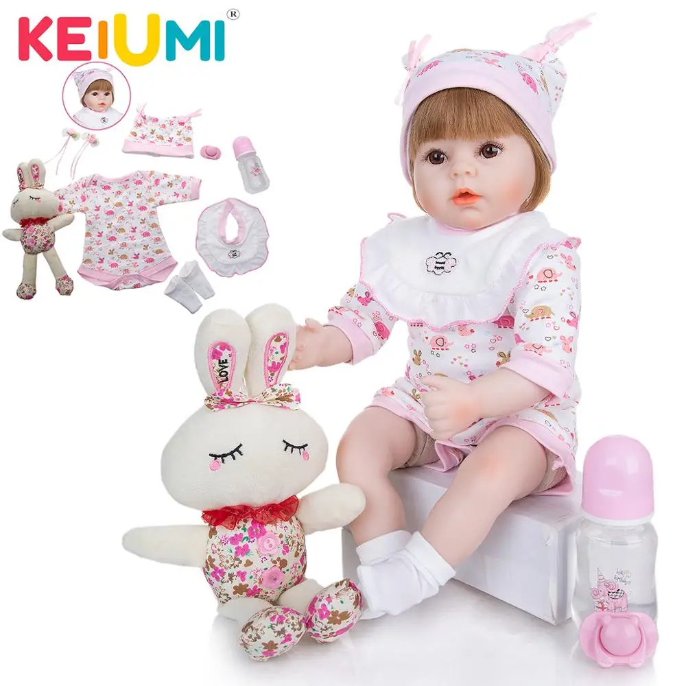 KEIUMI горячая Распродажа Новорожденный ребенок кукла 18 дюймов мягкой ткани для
