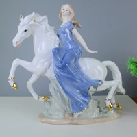 european creative ceramic body art ornaments decorat living room wedding gifts female knight home decoration accessories