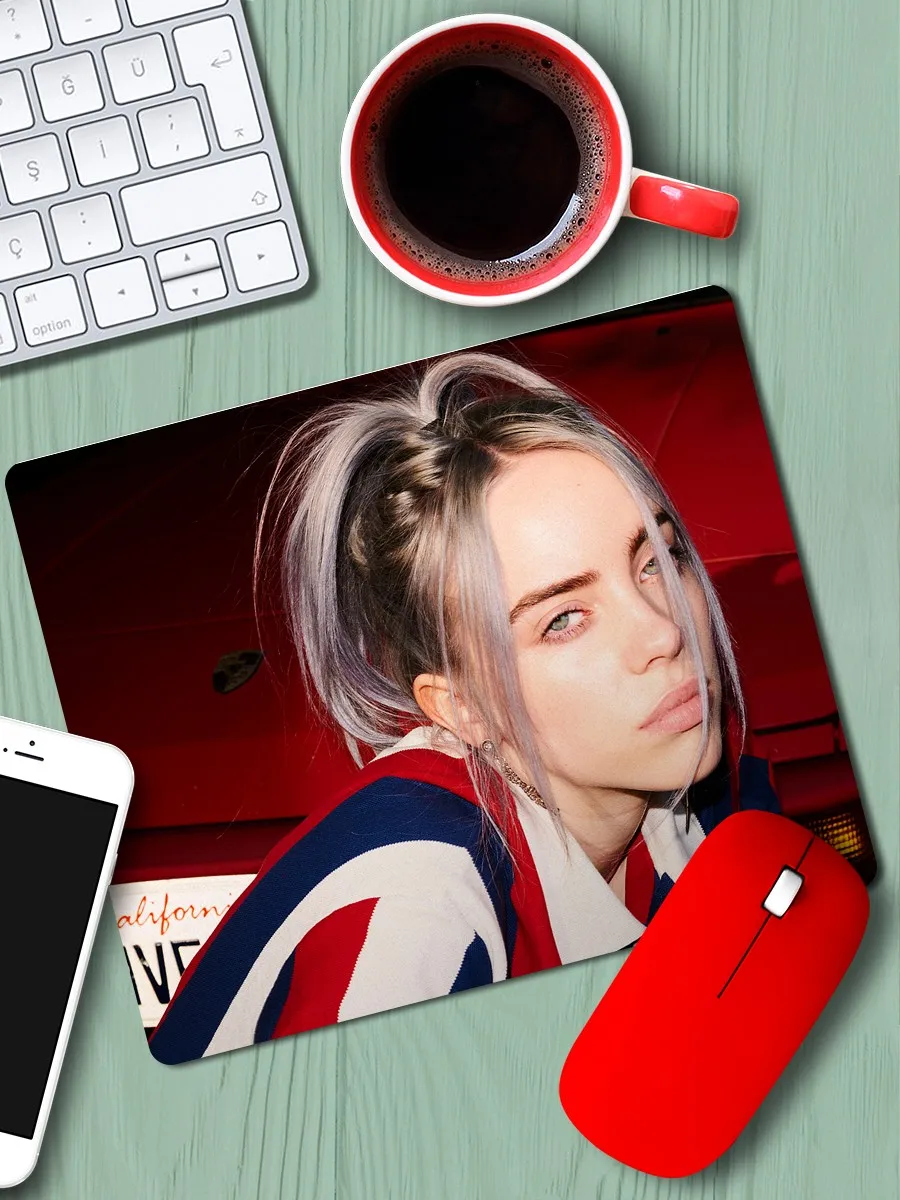 Коврик для мыши с принтом Музыка Billie Eilish Билли Айлиш - 6027 Г 30x40 | Компьютеры и офис