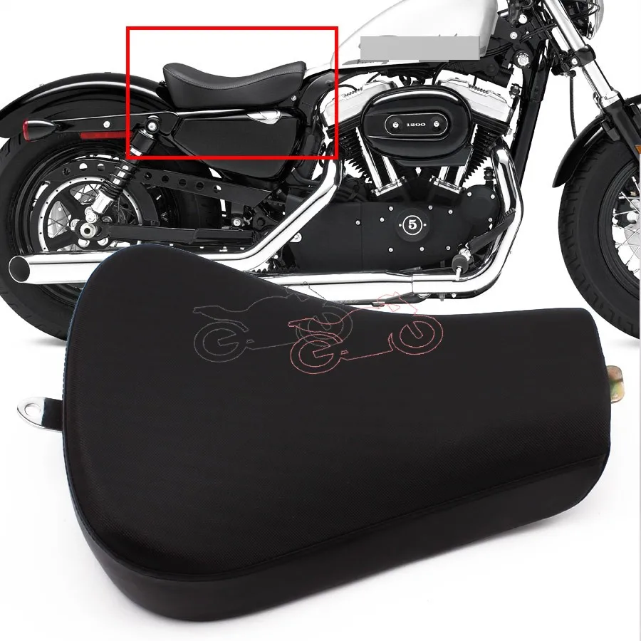Новая Черная передняя подушка из ПУ кожи для мотоцикла Solo Seat Harley Sportster Forty Eight XL1200
