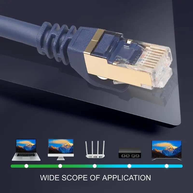 1/3/5/10/15/20m Cat8 Ethernet Cable 40Gbps SFTP Super Speed RJ45 Network Lan Patch for Router Laptop Wire Cord |