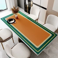 leather tablecloth oilproof waterproof rectangular dinning table mat party table decor cover custom made wooden table protector
