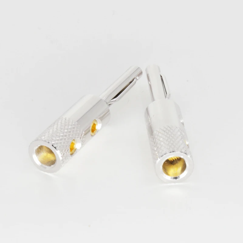 4 шт. медные вилки бананы для динамиков|speaker cable plug|rhodium plugbanana plug 4pcs |