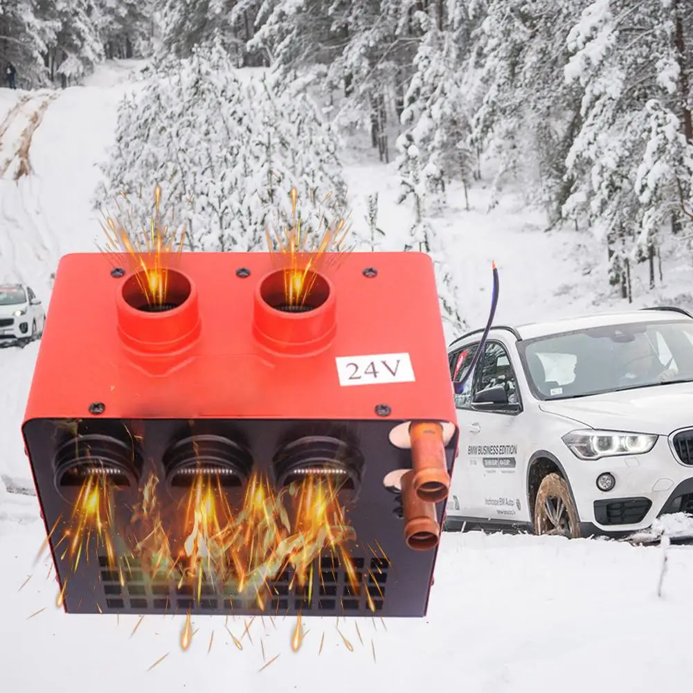 

Car Heater Electric Heater Glass Defrost Defog Heating Machine 12V 24V 60W Car Air Heater With Remote Control