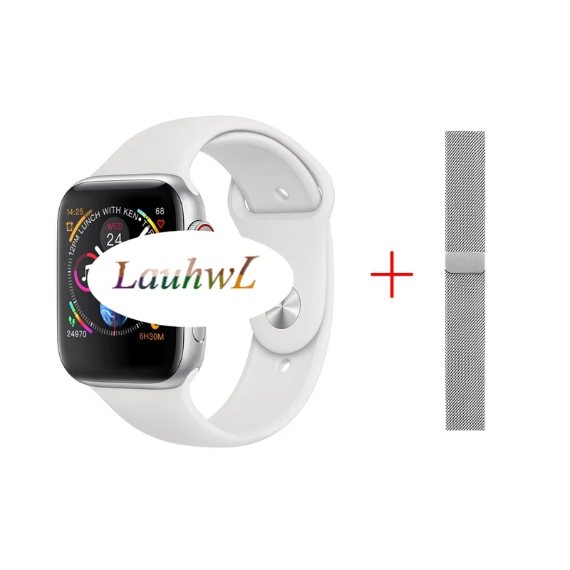silve a silver matel Bluetooth Вызов Смарт Браслет для проверки сердечного ритма 9 1:1 SmartWatch 44 мм с gps ДЛЯ Apple iOS Android сердечного ритма ЭКГ-шагомер IWO 8 iwo 8 plus - Цвет: silve a silver matel
