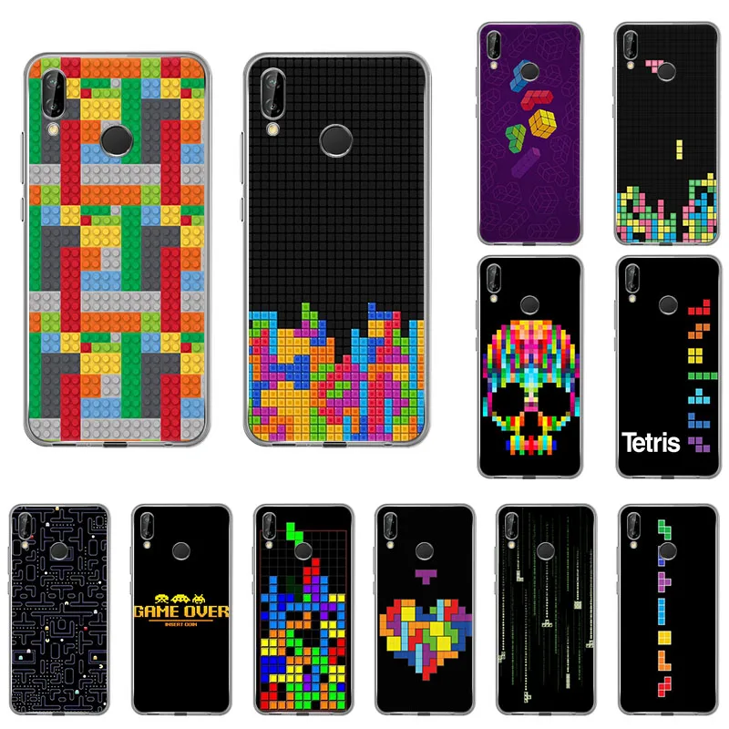Классический дизайн игры Тетрис силиконовый мягкий чехол для телефона Huawei honor 20Pro