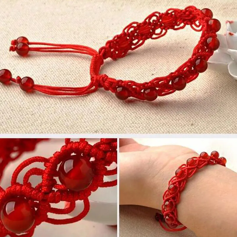 

Handmade Braided Lucky Red Thread Bracelet Adjustable Ethnic Bracelet Men Women Friendship Bracelet Yoga Meditation Bracelet