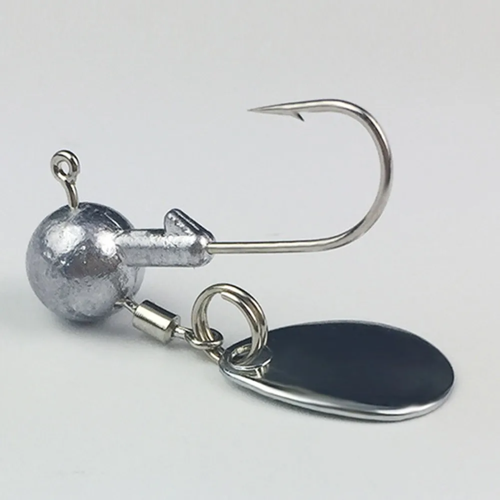 

4pcs Sharped Crank Lead Jig Head Hook Fish Hook For Soft Lure With Spoon Spinner Stainless Lead+High-carbon Steel