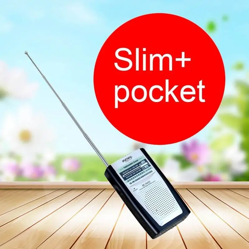 Карманный радиоприемник со встроенным динамиком универсальный портативный AM/FM с