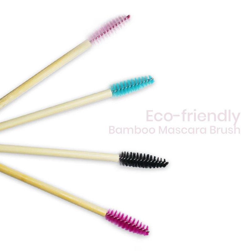Бамбуковая ручка для ресниц 25 шт. палочка макияжа щеточка наращивания тушь