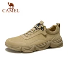 Мужские кожаные туфли CAMEL, простая повседневная обувь из натуральной кожи, на шнуровке, на толстой подошве, в уличном стиле, ретро, Осень-зима