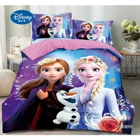 home spun disney duvet cover pillowcase bedding set ice and snow edition elsa rapunzel design girl lovely bedroom decoration