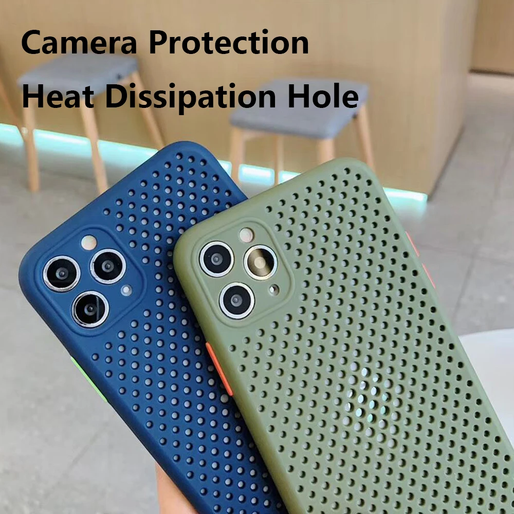 Защитный чехол для телефона с отверстием отвода тепла камеры iPhone 11 Pro Max XR X XS 7 8 6 Plus