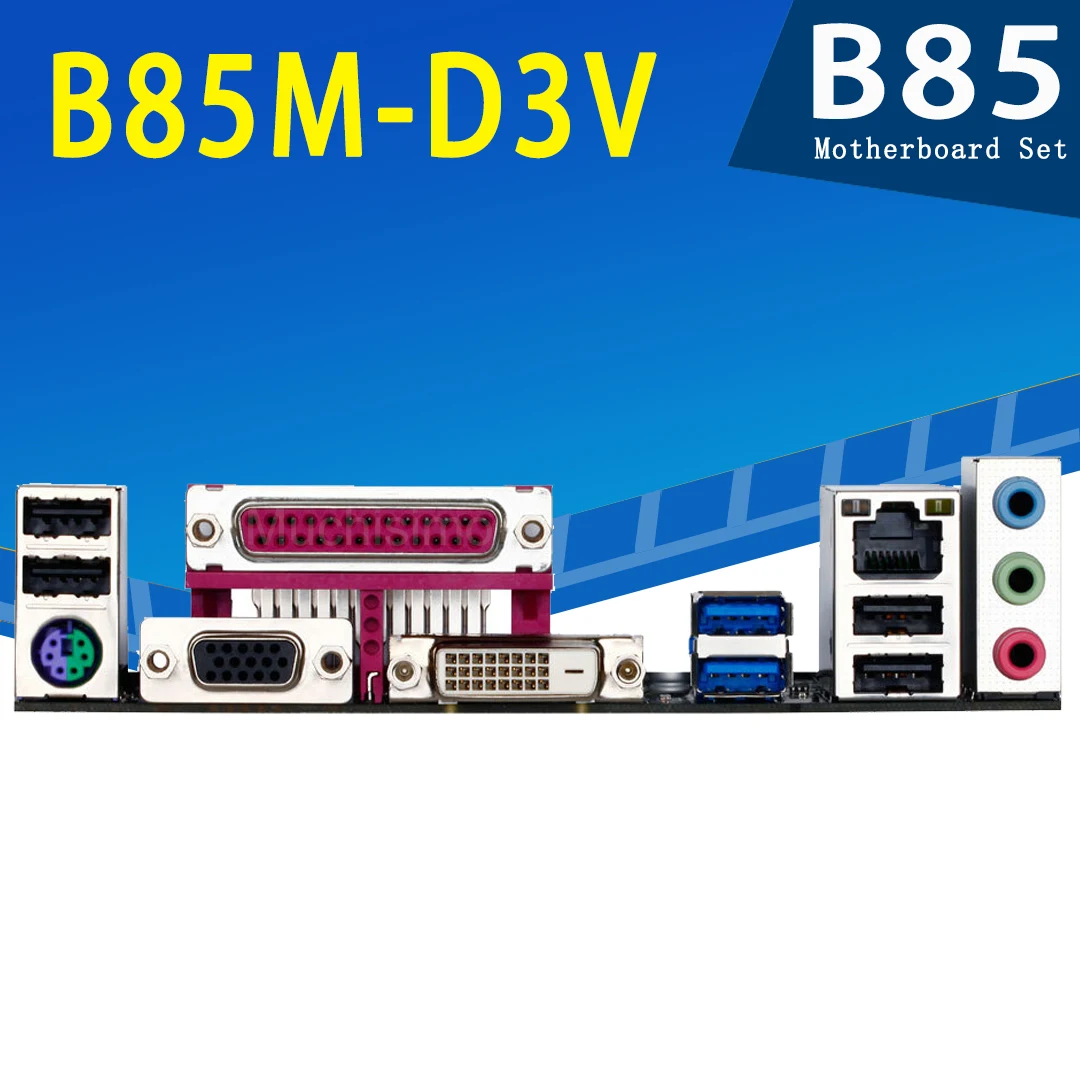 Günstig LGA 1150 Für Gigabyte B85M-D3V Motherboard Mit Intel Core I7 4790 Motherboard Set 3,6 GHz 4-Core 8 Threads Desktop B85 Mainboard