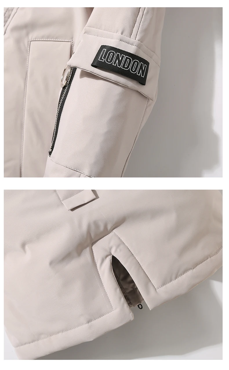 90%Down Jackets new winter men's down jacket high quality Detachable Fur Collar male's jackets thick warm Outdoor windproof