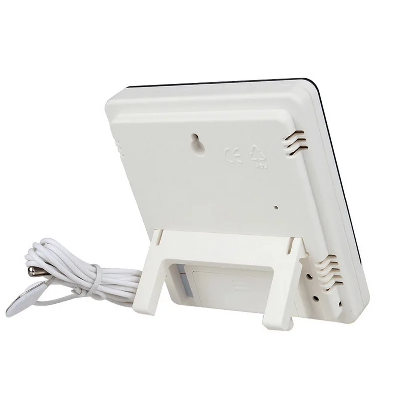 Portable LCD Digital Temperature Humidity Meter -1 -2 Indoor Outdoor Hygrometer Thermometer Weather Station With Clock | Инструменты