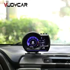 Vjoycar V60 новейший бортовой компьютер HUD OBD2 Head Up Display GPS Спидометр 9 интерфейс дисплей турбо охлаждающая жидкость Temp OBD сканер