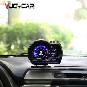 Vjoycar V60 новейший бортовой компьютер HUD OBD2 Head Up Display GPS Спидометр 9 интерфейс дисплей турбо охлаждающая жидкость Temp OBD сканер